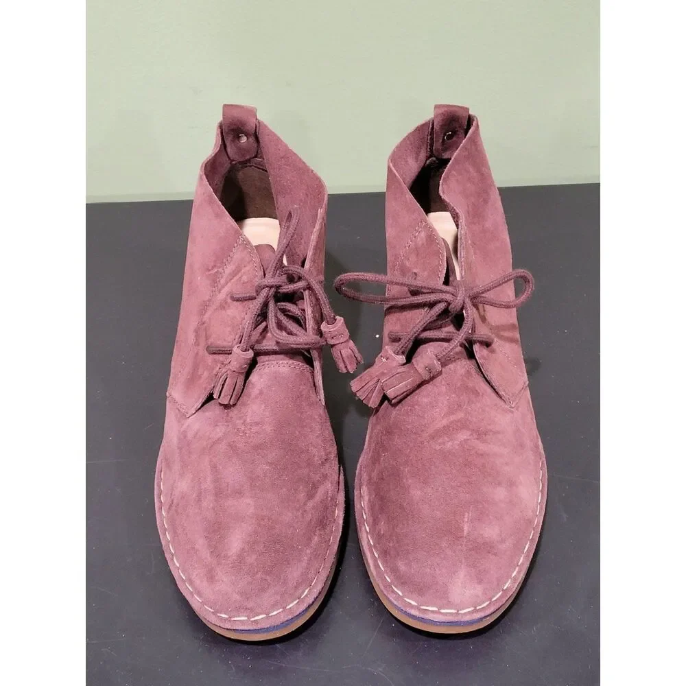 HUSH PUPPIES BROWN SUEDE LEATHER CYRA CATELYN ANKLE CHUKKA BOOTS SHOES size 9.5